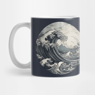 waves japanese print Mug